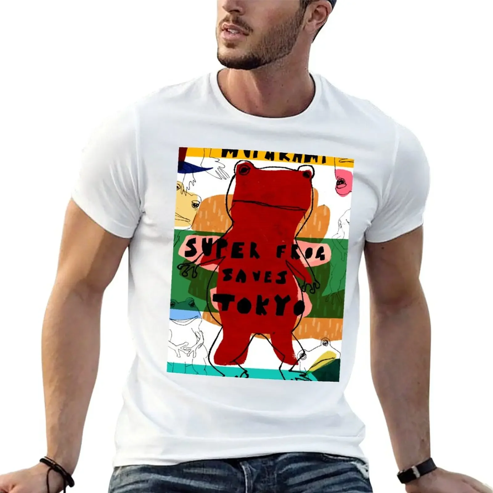 

Super Frog Saves Tokyo T-Shirt korean fashion tops cheap stuff man t shirt mens big and tall t shirts