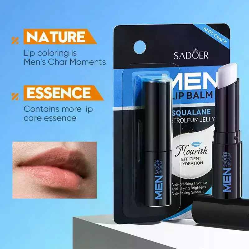 /YOV/2.7g Men's Lip Balm Moisturizing Anti-Cracking Repair Nourishing Hydrating Lipstickmen Lips Skin Care 1/2Pcs
