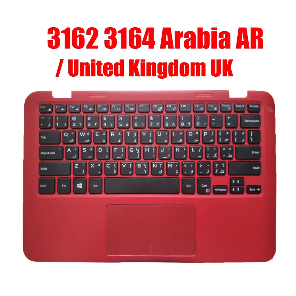 

AR UK Red Laptop Palmrest For DELL For Inspiron 11 3162 3164 010YFN 10YFN 054RJ3 54RJ3 460.0760B.0004 059W2V 59W2V 0VMWH1