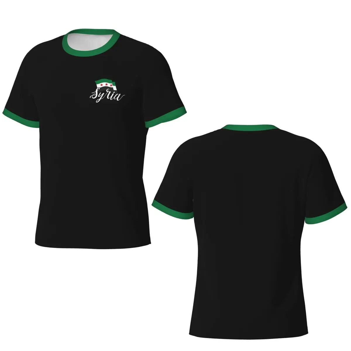 Men Women's T-Shirts Syria Flag Fashion Polyester Tees Short Sleeve Syrian Arab Republic T Shirt Round Neck Clothing Gift Idea