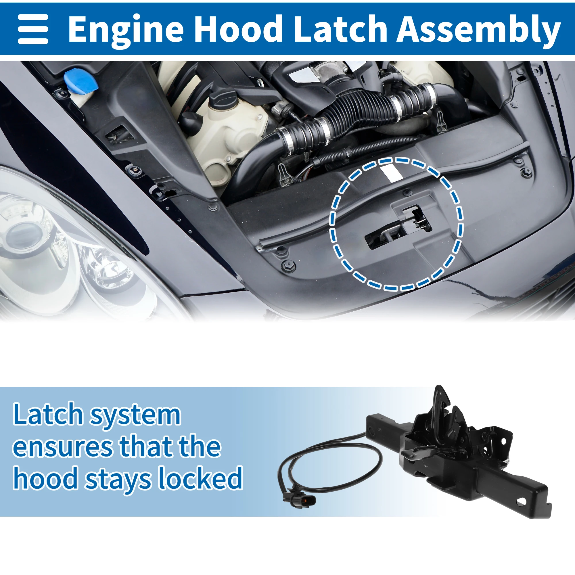 

UXCELL Hood Latch Assembly for Hyundai Sonata 2020-2023 No.81130L1000 1 Pc