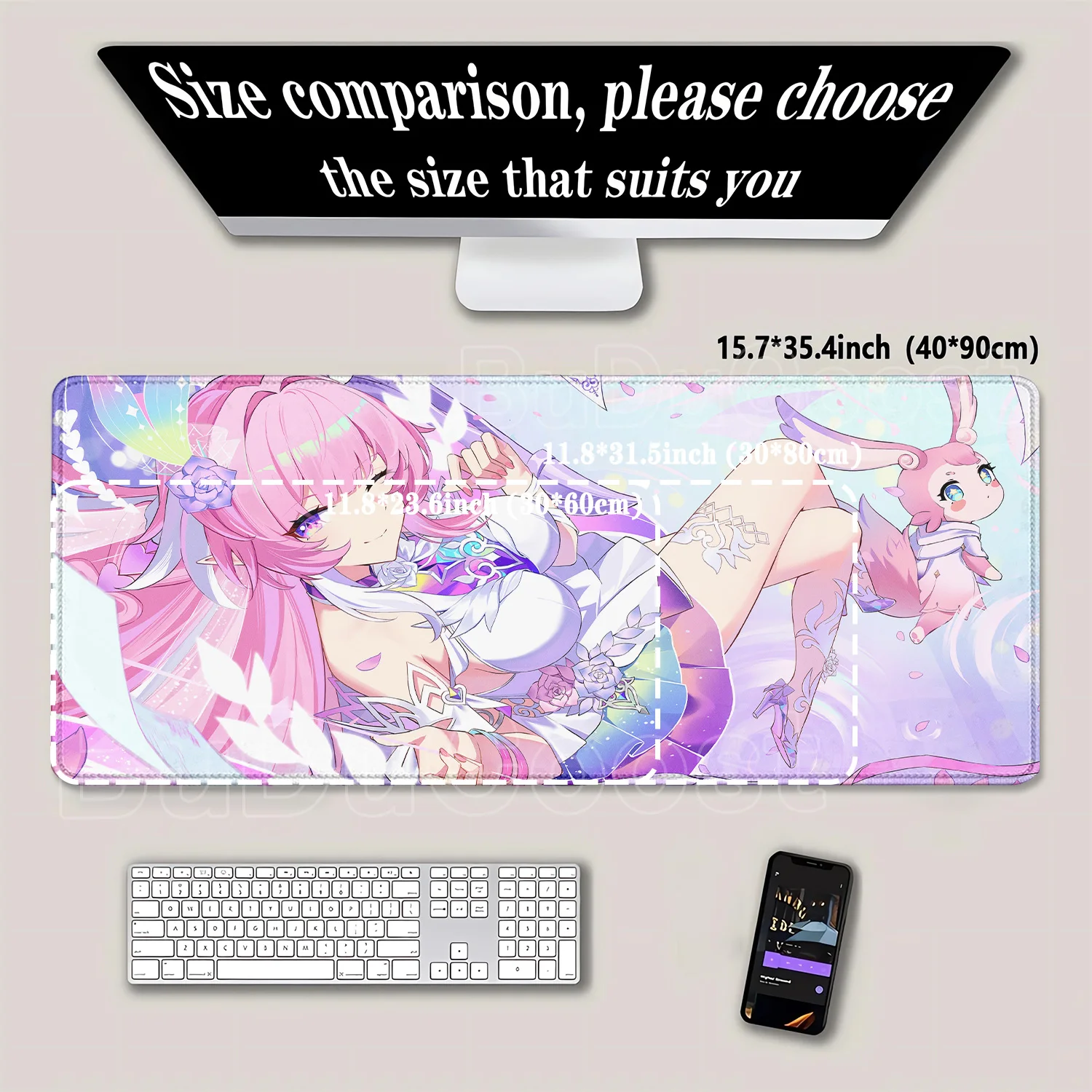 แผ่นรองเมาส์ขนาดใหญ่ลายอนิเมะส - Gaming Keyboard Typewriter บทวิจารณ์และราคา