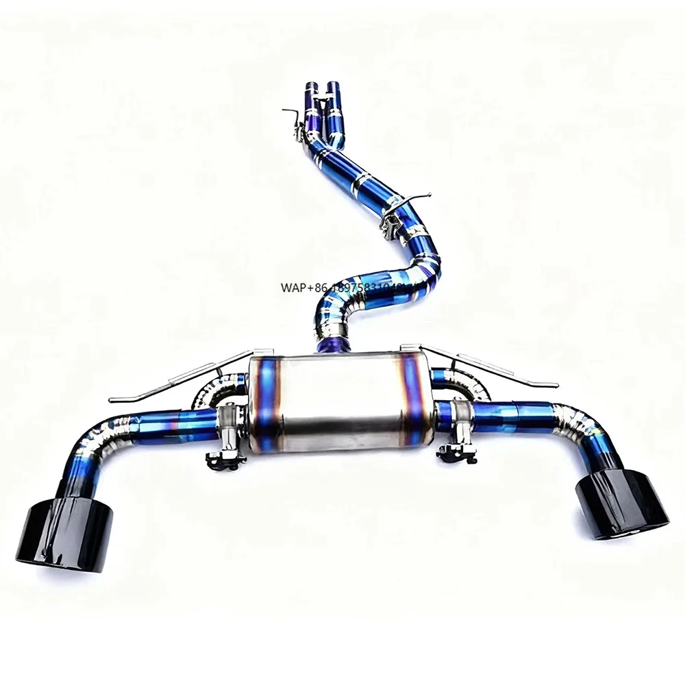 RS3 2.5T Titanium Alloy Blue Burnt 1.2mm Thick Intelligent Valved Exhaust Pipe with Adjustable Sound