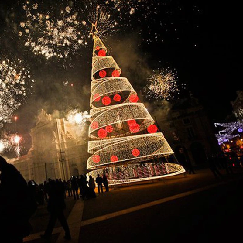 LED Large  Christmas Ball  Tree Motif Light  String Fairy  Lights for Shop Mall  Christmas Decoration