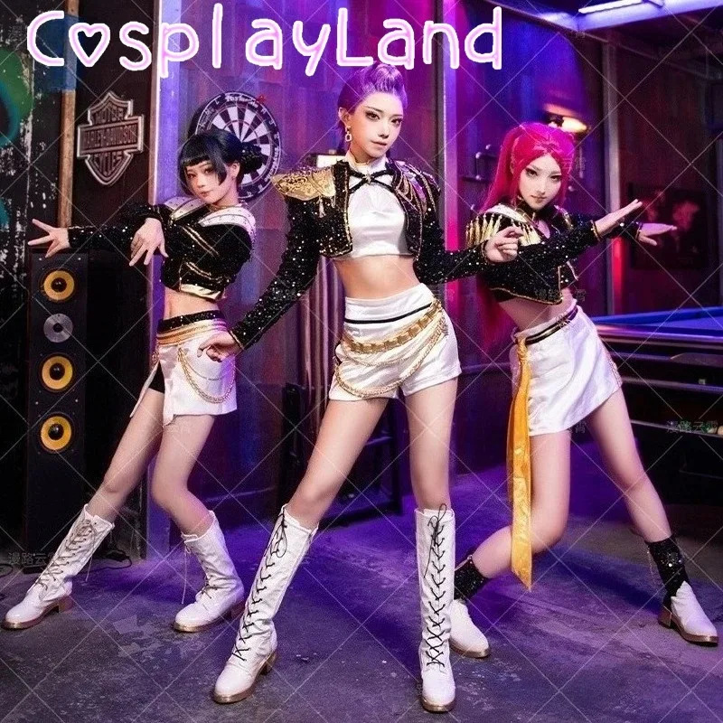 

Kpop Demon Rumi Zoey Mira Cosplay Costume Halloween Christmas Girl Group Stage Performance Suit Anime Kpop Outfit Accessories