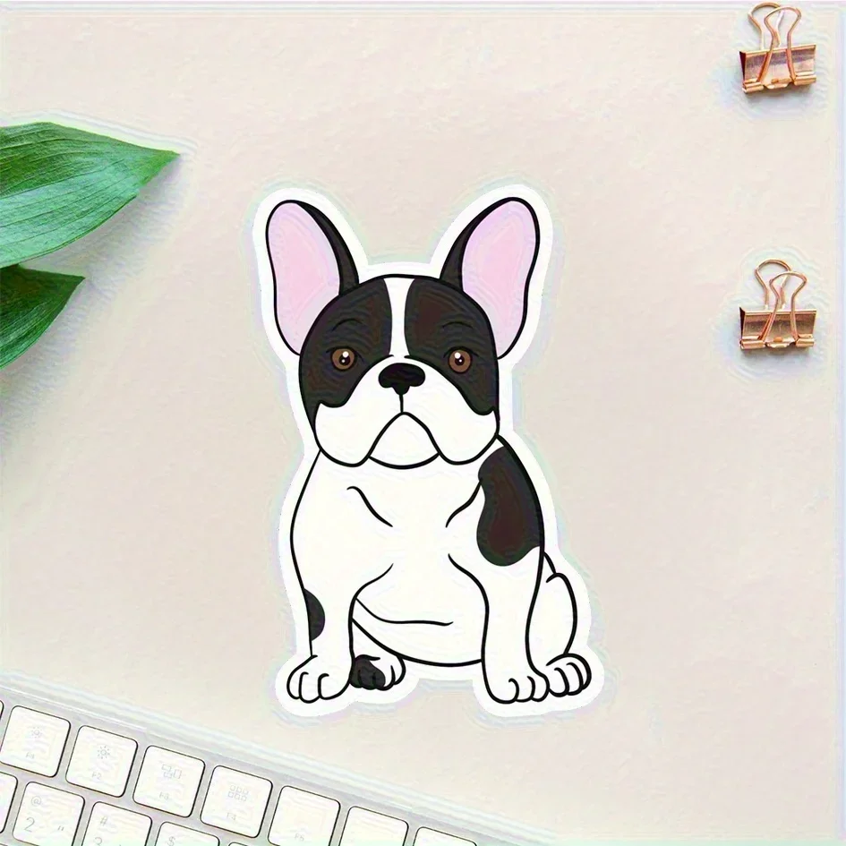 4 шт./компл. уникальная наклейка с французским бульдогом, подходит для дорожного багажа, настенного искусства, холодильника и собаки - сопутствующие поделки