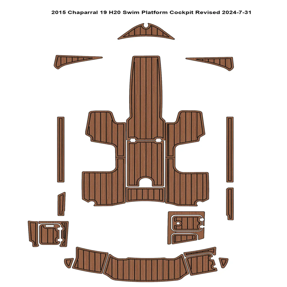 2015 Chaparral 19 H20 Swim Platform Cockpit Pad Boat EVA Teak Deck Floor Mat SeaDek MarineMat Gatorstep Style Self Adhesive