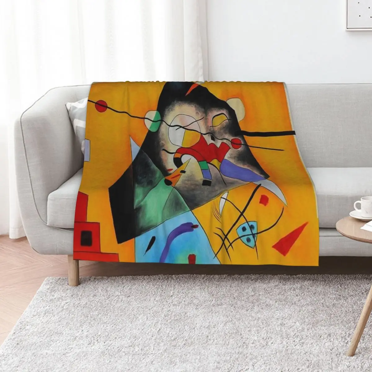 

KANDINSKY HD - Quiet Harmony 1924 Throw Blanket Tourist Loose Decorative Throw Polar Blankets