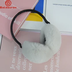 Natural 100% Rex Rabbit Fur Earmuffs Women Fashion Men Warm Russia Winter Real Fur Earmuffs Children Ear Cover For Earlap Girl