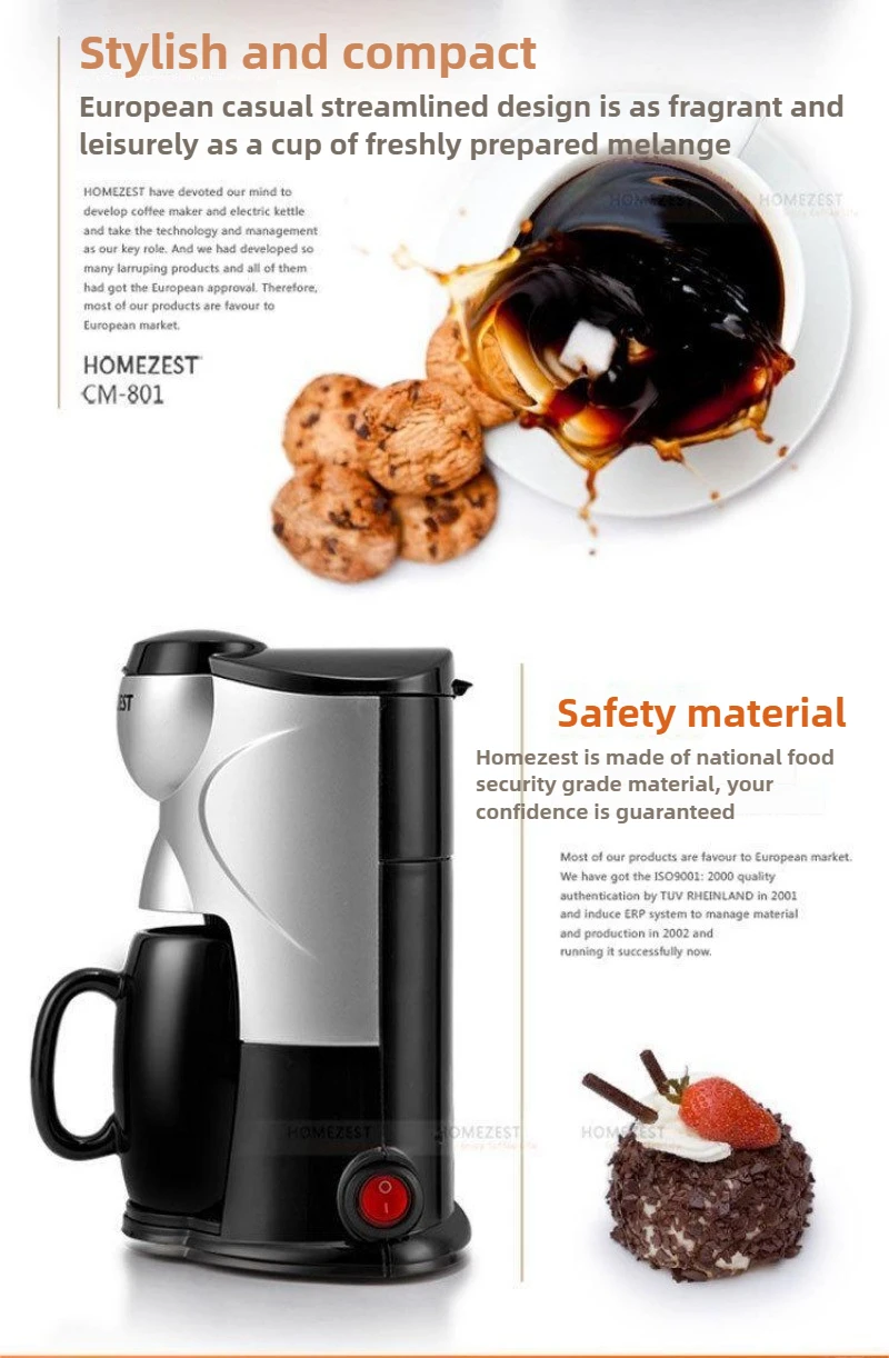 ماكينة صنع القهوة المنزلية الصغيرة بقدرة 300 وات، أجهزة المطبخ، ماكينة صنع القهوة المطحونة الطازجة، نوع التنقيط 220 فولت-240 فولت