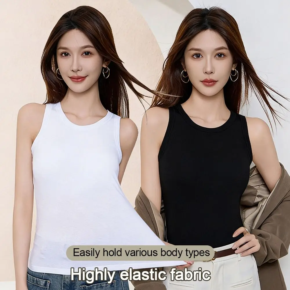 

Casual with Bra Pads Summer Tank Tops Modal Slim Cami Top Shirt Loose Underwear Suspenders Vest for Women
