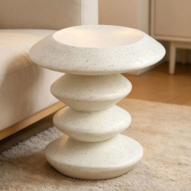 Round Coffee Tables Living Room Handmade Side Table Light Luxury Bedroom Artistic Sofa End Tables Creative Home Furniture