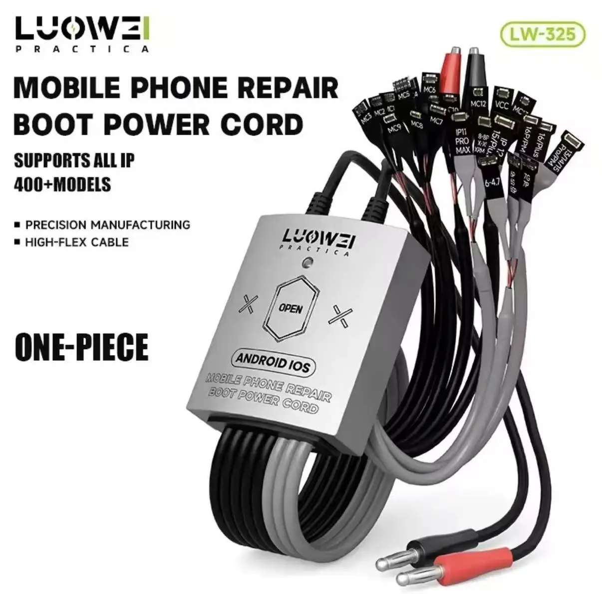 LUOWEI LW-325 Fast Power Boot Cable for iPhone 6-16 Pro Max & Samsung Huawei Xiaomi 400+ Android Models Motherboard Repair Tool