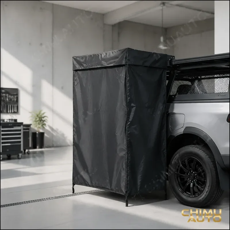 【CHIMU AUTO】 Car Side Shower Tent Portable Toilet Room for 4x4 Offroad Camping Double Layer Waterproof Canvas