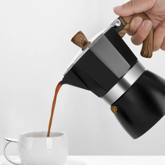 

Portable Aluminum Moka Coffee Pot Mocha Pot Espresso Coffee Maker Moka Pots