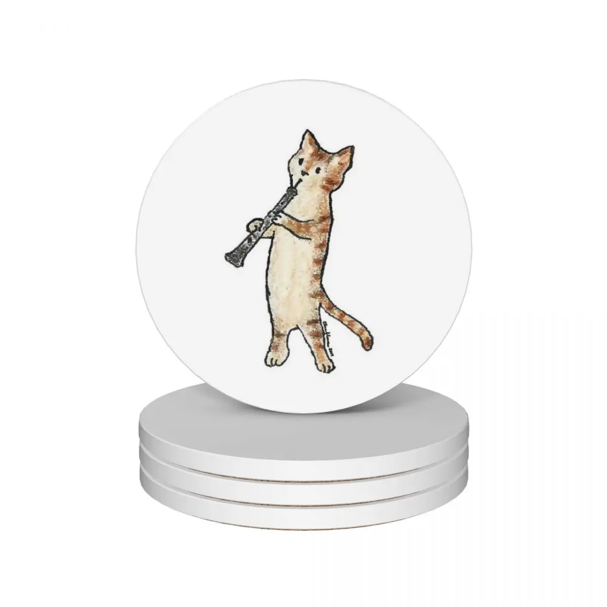 

Reed Meowtet: Bobo Ceramic Coasters (Set of 4) cup set ceramic stand Coasters