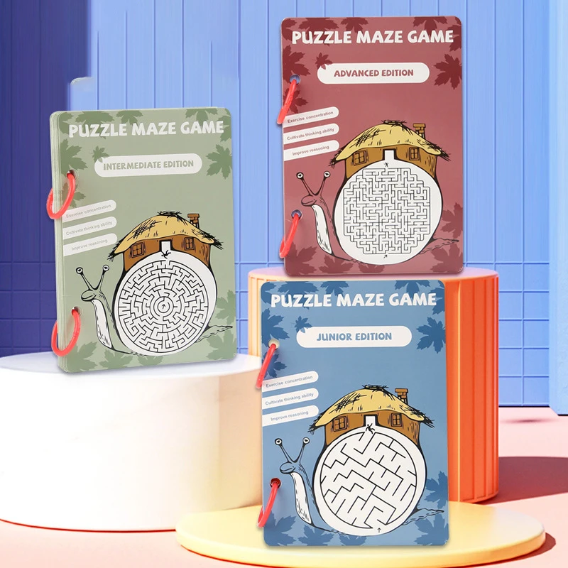 Children's Montessori Maze Training Tracing Workbook Reusable Magic Practice Copybook Control Training Book Drawing Stationery