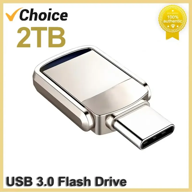 Unidade Flash USB de Alta Velocidade, Interface Tipo C, Cartão de Memória Flash de Dupla Utilização, Telefone móvel, Computador, USB 3.0, 1TB, 512GB, 2TB, 128GB