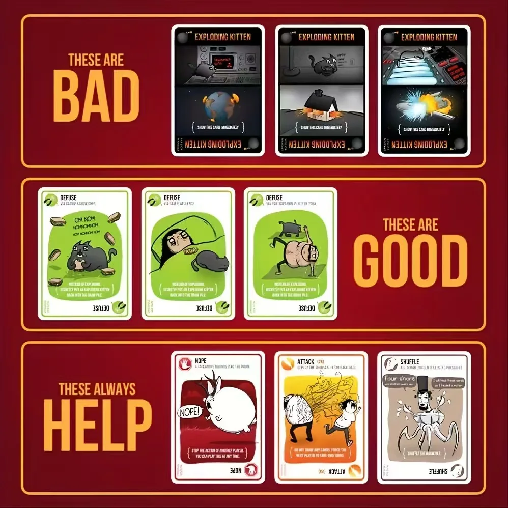 Explosive Kittens: A card game about kittens, explosions, and sometimes goats,