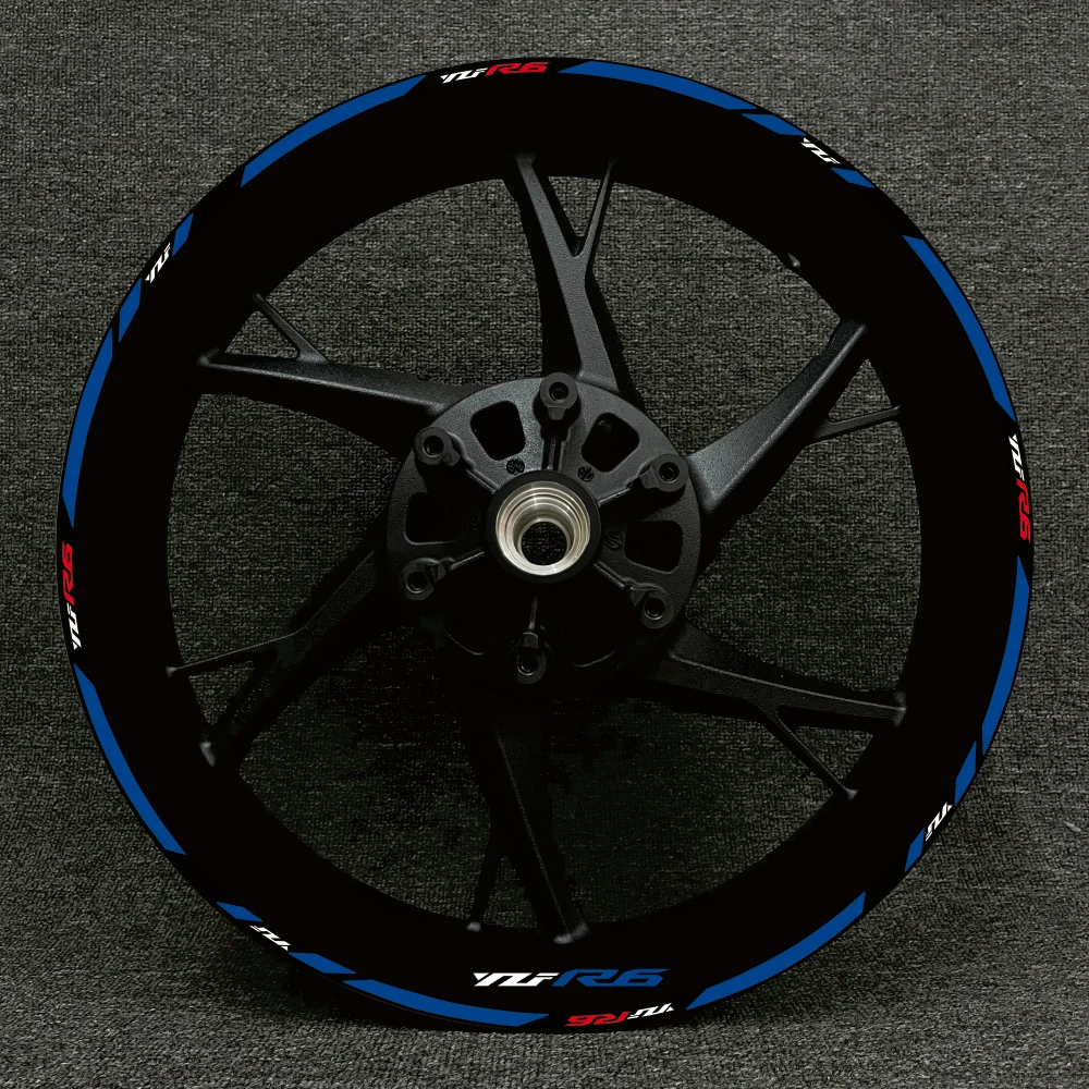 Für Yamaha r6 Rad Aufkleber Felge Abziehbilder Yzf r6 Logo Aufkleber Set Kit Logo Rim Dekorative Aufkleber Hohe Qualität Reflektierende sticke