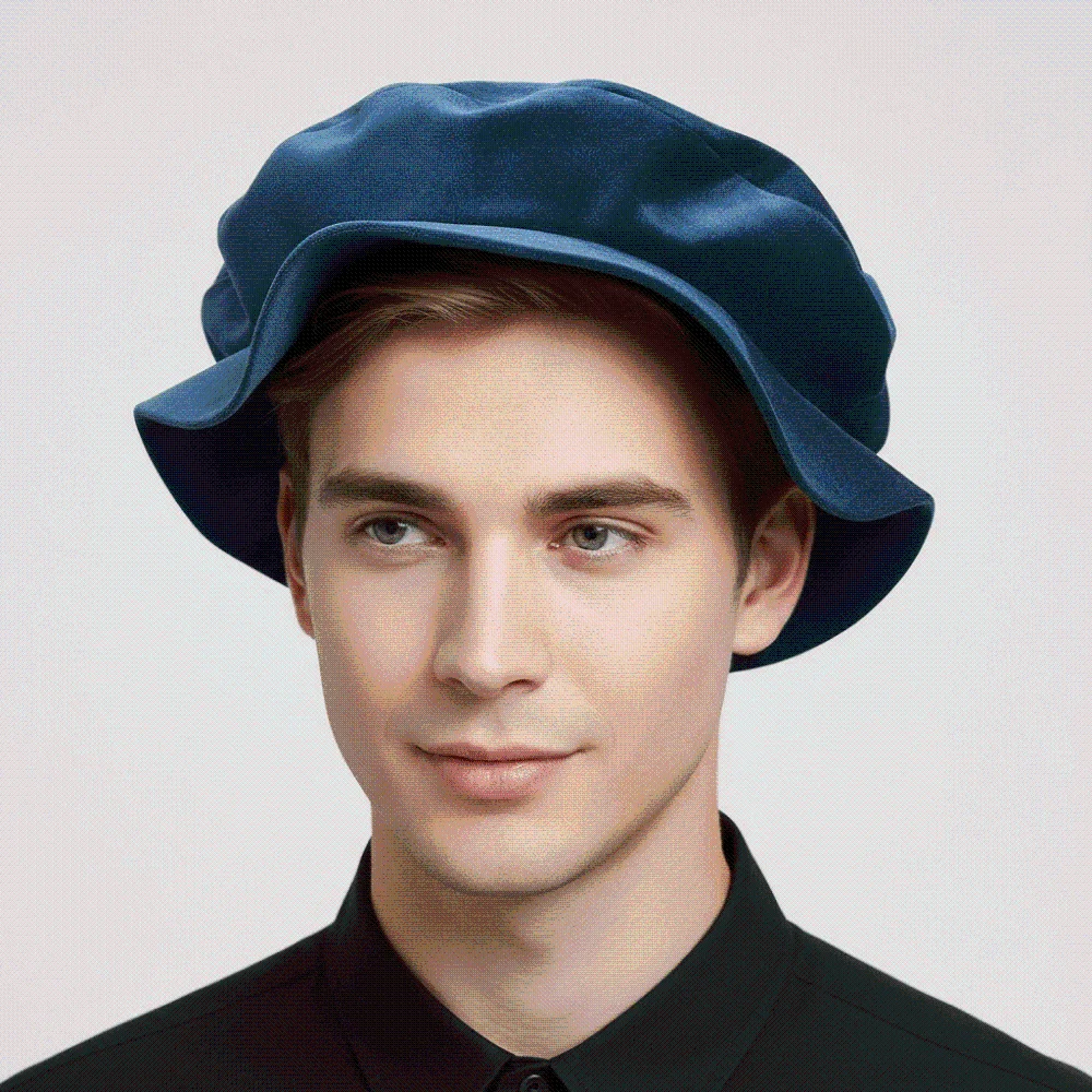 Faux Suede Medieval Flat Cap Soft Velvet Elastic Band Mens Cosplay Cap Classic Shape Vintage Style
