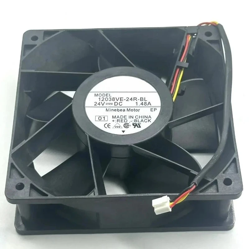 

New 12038VE-24R-BL DC 24V 1.48A 120x120x38mm 3-Wire Server Cooling Fan Fast shipping