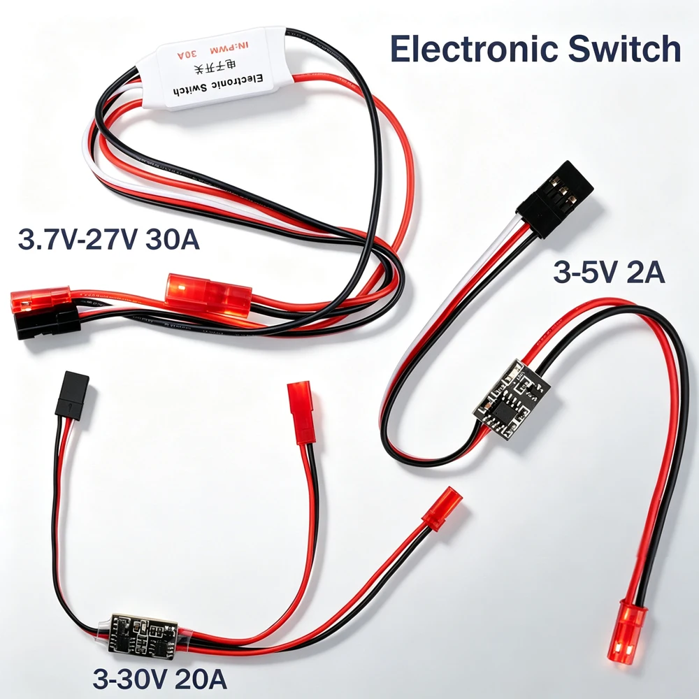 2-30A High Current Remote Control Electronic Switch 3-30V Aerial Model Protection RC Drone Water Pump PWM Signal Controller