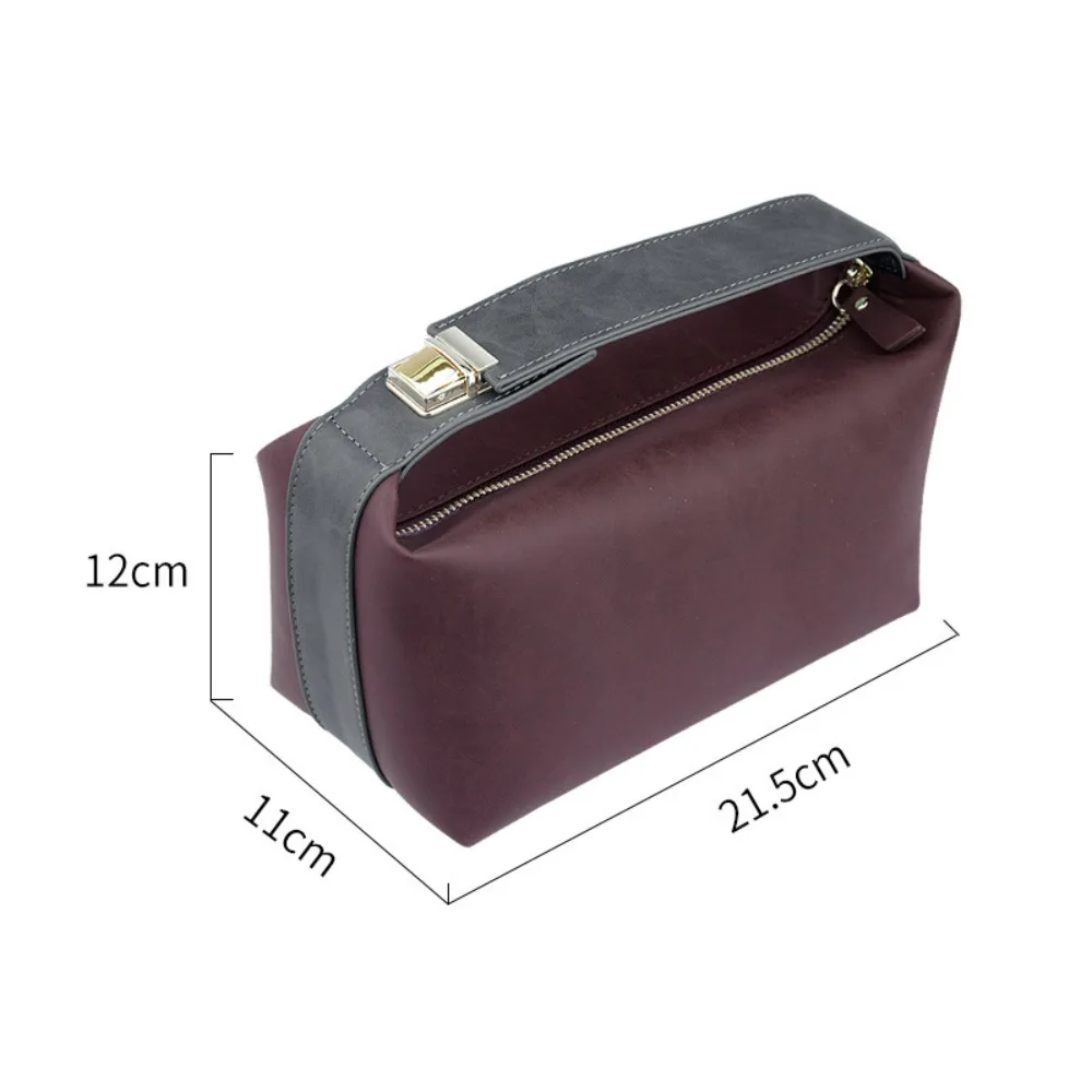 حقيبة مكياج راقية مقاومة للماء بإبزيم معدني محمولة لتخزين مستحضرات التجميل في الهواء الطلق #4