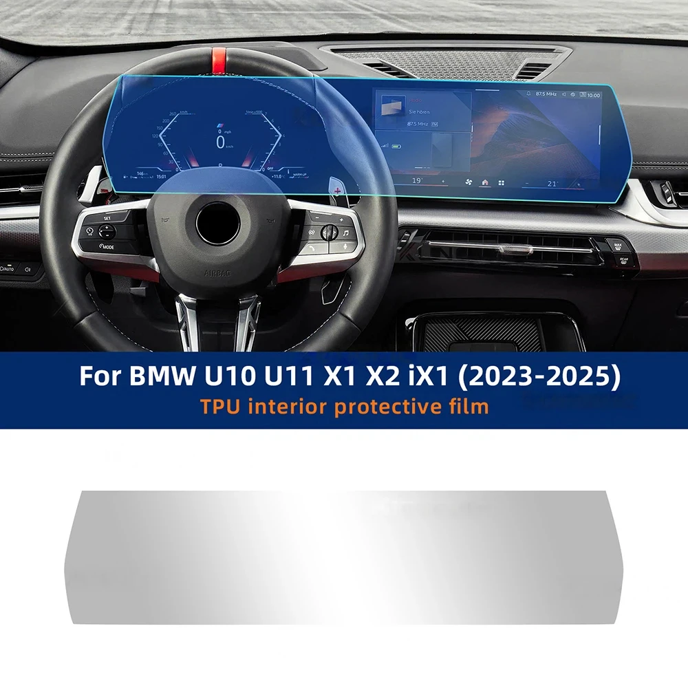 For BMW X1 U10 U11 X2 IX1 2023 2024 2025 Car Interior Protective Film TPU Dashboard GPS Screen Anti-scratch Clear Matte Sticker