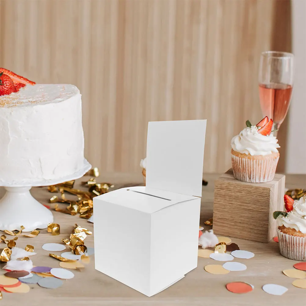 8 قطعة صندوق اليانصيب السحب تصميم آمن للاجتماع السنوي حفلة جمع التبرع تخزين حاوية التذاكر متعددة الوظائف #3