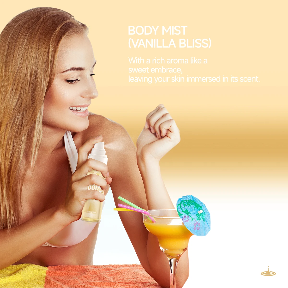 3.38fl.oz Vanilla Body Fragrance Spray Hydrating Moisturizing Facial Hydrating Spray Ideal Valentine\'s Day Gift