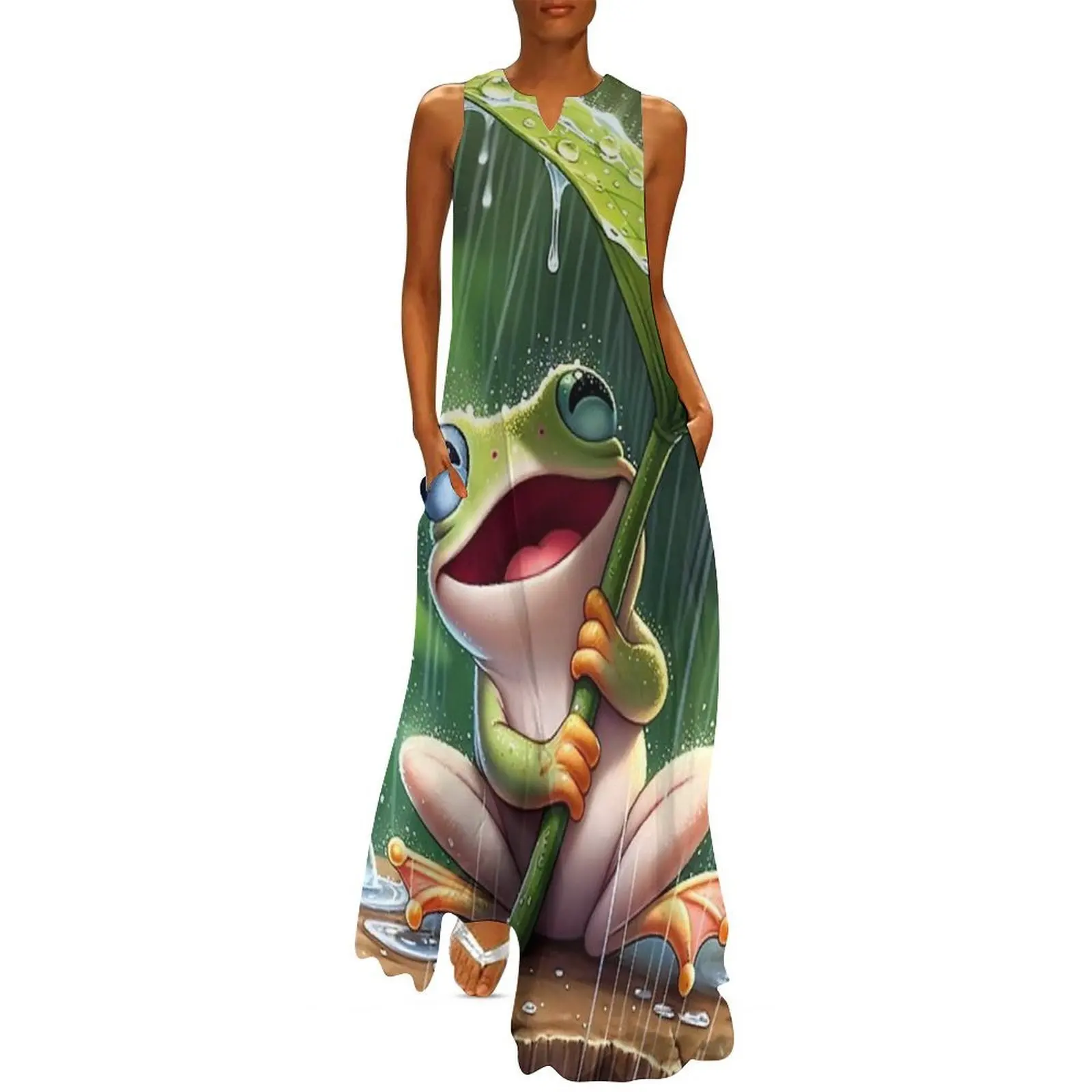 

Happiest Tree Frog Long Dress luxury evening dresses for women 2025 clothing women summer 2025 luxury woman party dress