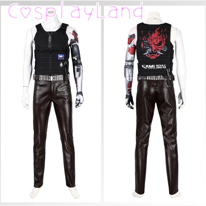 

Punk Style 2077 Johnny Silverhand Cosplay Costume Game Johnny Cosplay Suit Halloween Party Cosplay Outfits Role Playing Gifts