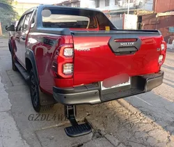 DUKE4WD To Fit For HILUX REVO RANGER NP300 DMAX L200 Retractable Back Rear Foot Step T-Step BedStep tailgate foot board bar