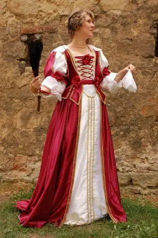 Women Baroque Overgown Costume Vintage Baroque Rococo Red Ball Gown Renaissance Theater Pirate Costume