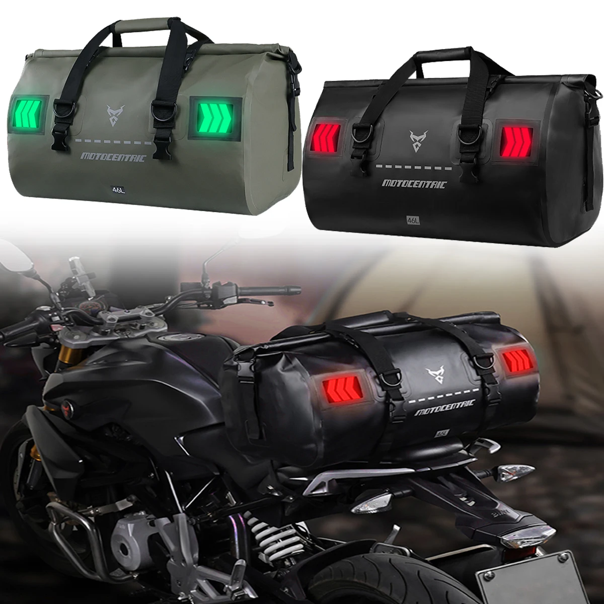 

Universal Motorcycle Waterproof Tail Bags Helmet Durable Rear Moto Seat Bag High Capacity Riding Motocross Outdoor Bag 46L-70L