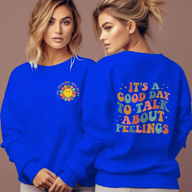 Y2K Rainbow Flower Hoodie Women Long Sleeve Pullover 