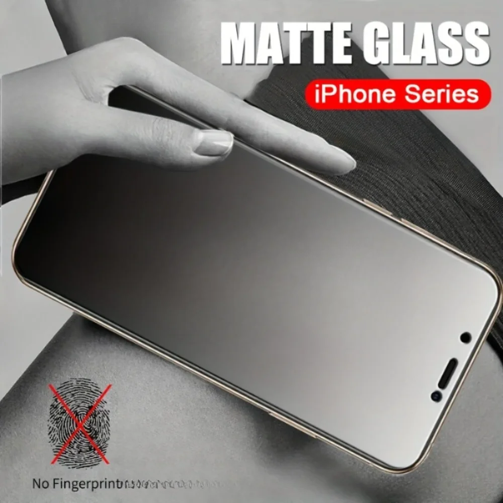 3Pcs Matte Tempered Glass For IPhone 16 13 14 15 11 12 Pro Max 13 Mini Screen Protector For iPhone X XR XS Max 15 16 Plus SE2022