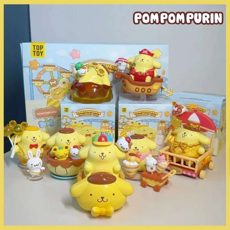 

Новая оригинальная серия Sanrio Pom Pom Purin, парк развлечений, слепая коробка, коллекционные предметы, украшение для рабочего стола, игрушечная модель, подарки на день рождения для девочек