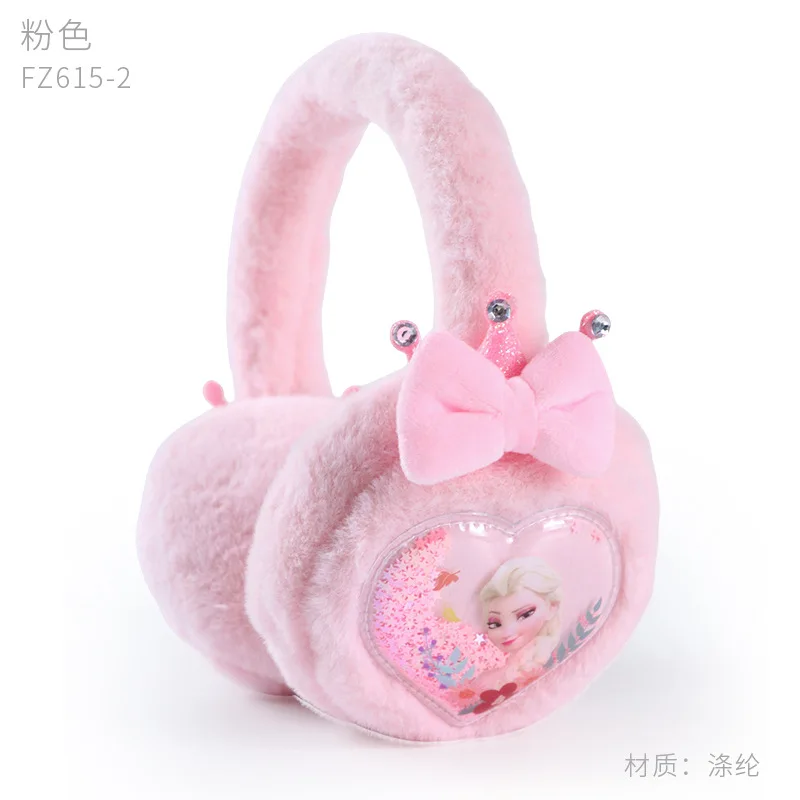 Cartoon Disney Earmuffs Elsa Princess Kids Earmuffs Protection Girls Ear Warmer Kawaii Winter Girls Warm Plush Earplugs Gift