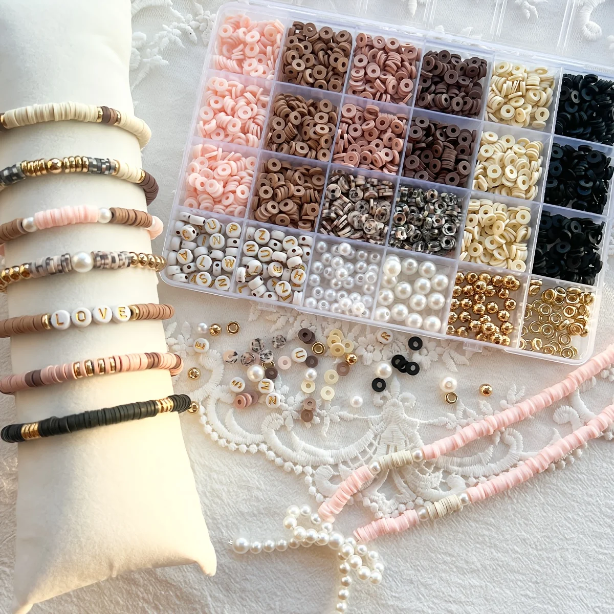 2000 Adet Pembe ve Kahverengi - Jewelry Making Course incelemesi ve fiyatı