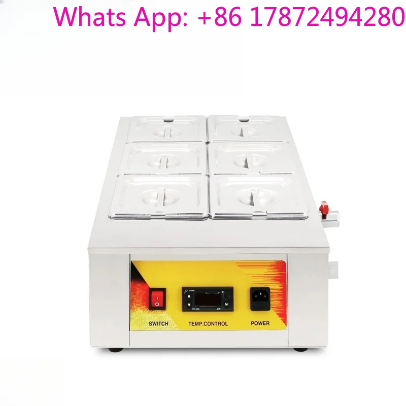 Commercial Chocolate Melting & Heating Machine NP-333 from Germany, Electric 6 Tanks Chocolate Melting Pot
