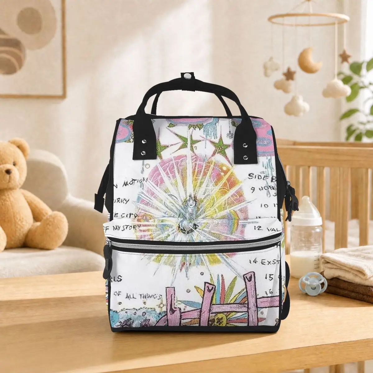 333 Bladee Album Cover Student Backpack School Bag Hiking Travel Daypack for Men Women Bookbag Shoulder Bags