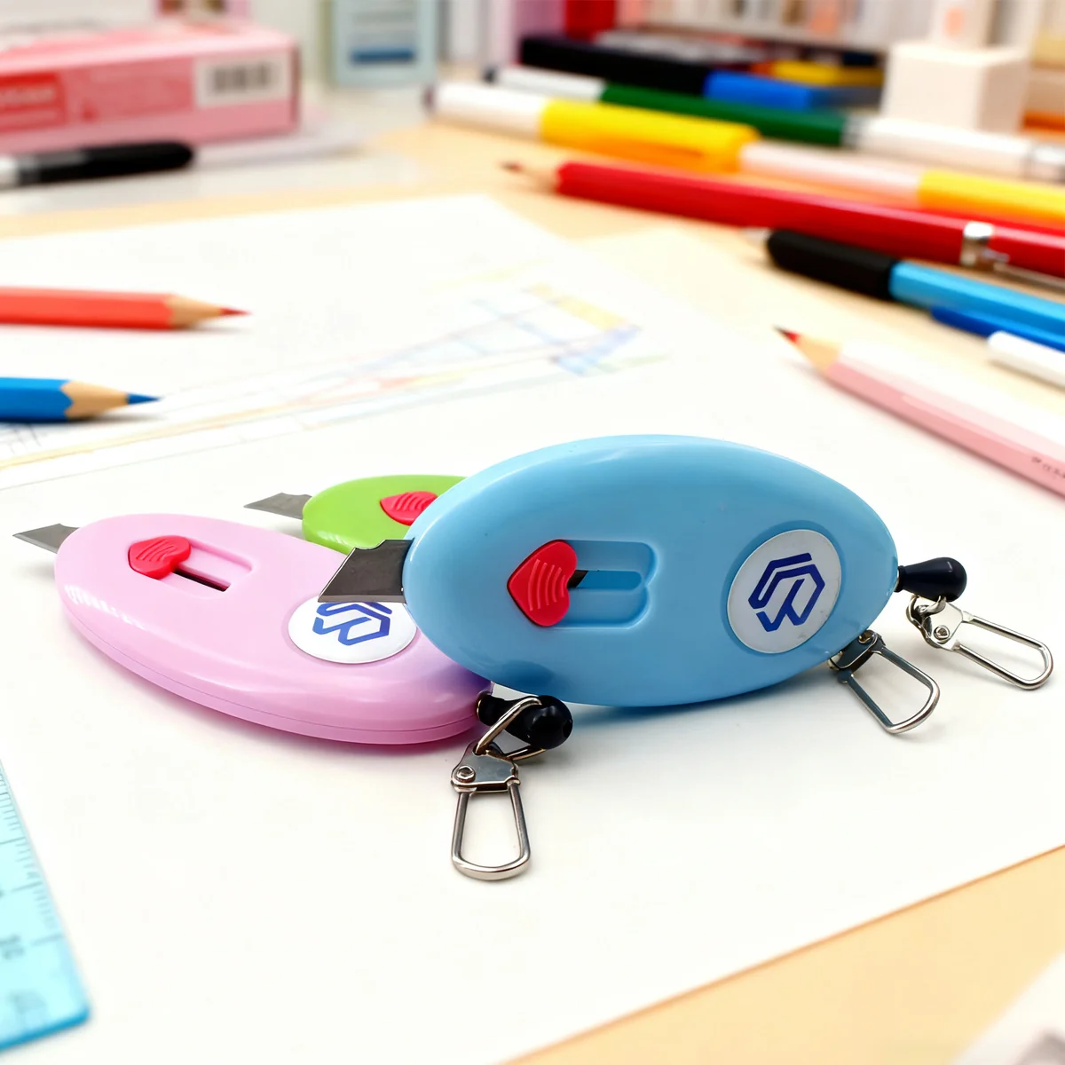 Retractable Utility Knife Mini Cutter for Students Office Workers and Home Use-Compact Paper Trimmer with Recoil Mechanism