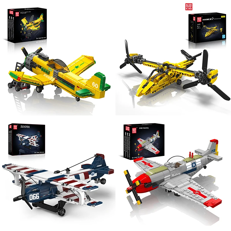 

Модель самолета Mould King, строительные блоки, самолет-истребитель, MOC, сборка, кирпичи, украшения, игрушки для детей, подарки на день рождения «сделай сам», 24060 24066
