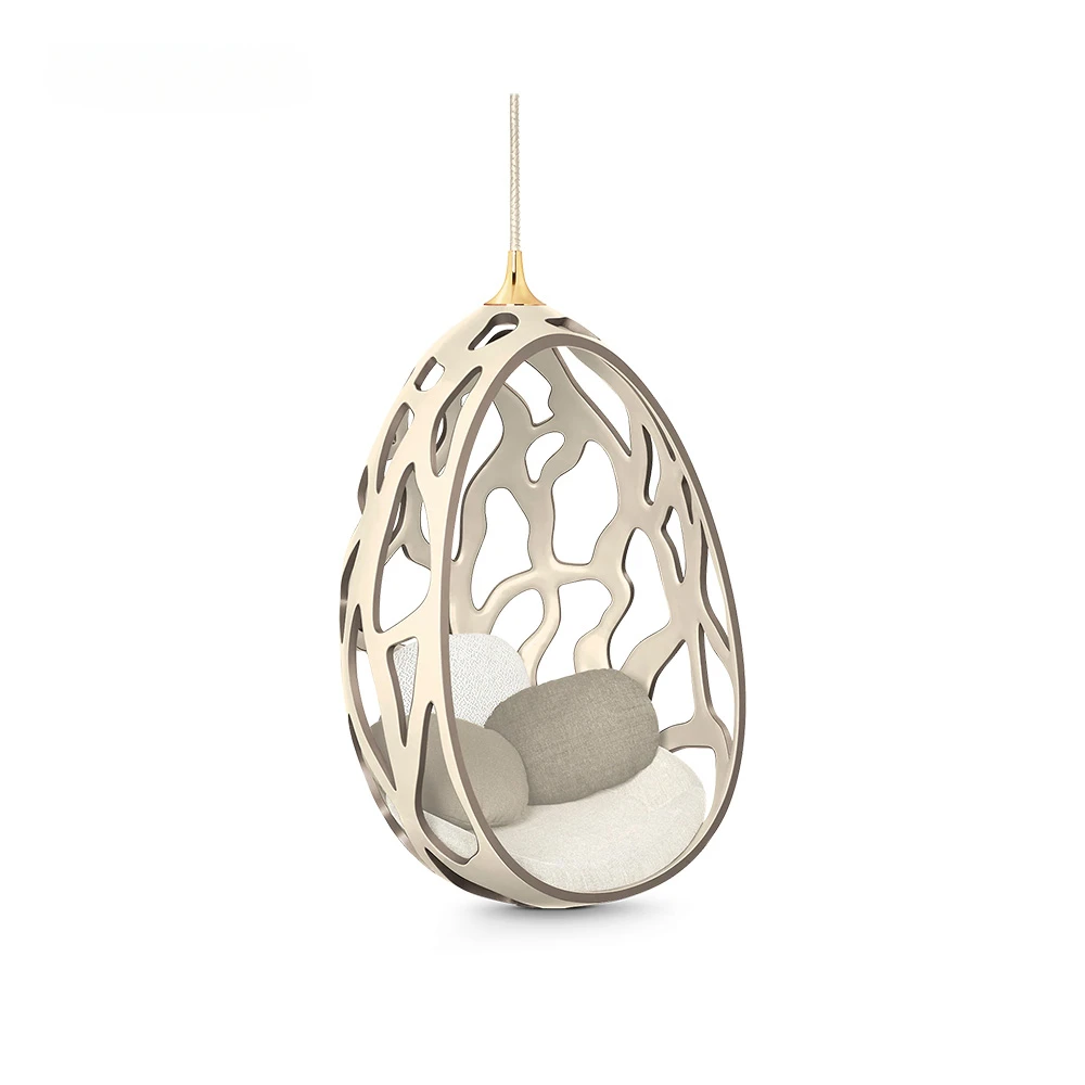 Silkworm-style bird's nest hanging basket Nordic modern minimalist designer high-end fashion single chair leisure chair