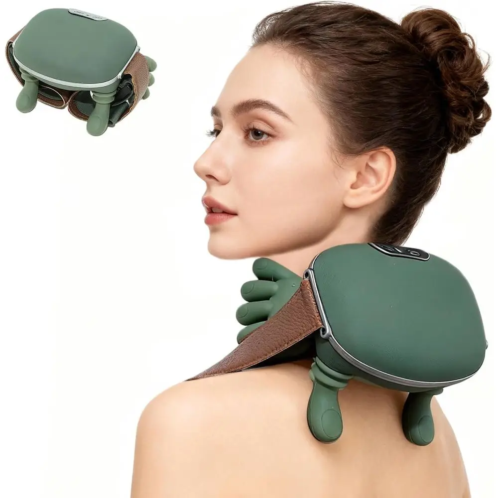 

2-Level Heated Shiatsu Massager - 4D Deep Tissue Kneading for Pain and Muscle Relief (Green)