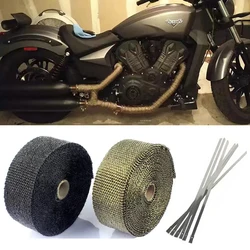 Motorcycle Exhaust Pipe Thermal Insulation Tape High Temperature Protection Heat Insulation Cotton Heat Wrap Moto Accessories