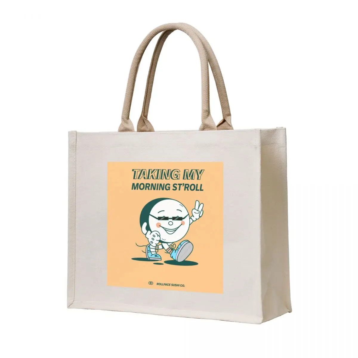 

Sushi Walking The Morning St'Roll Tote Bag large size bags shopping cart bags Beach bag Canvas