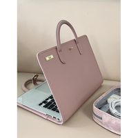 13.3/14/15.6/16 Inch Fashion PU Laptop Sleeve Pink With Handle Protective Case Laptop Bag For Macbook Lenovo Xiaomi Huawei